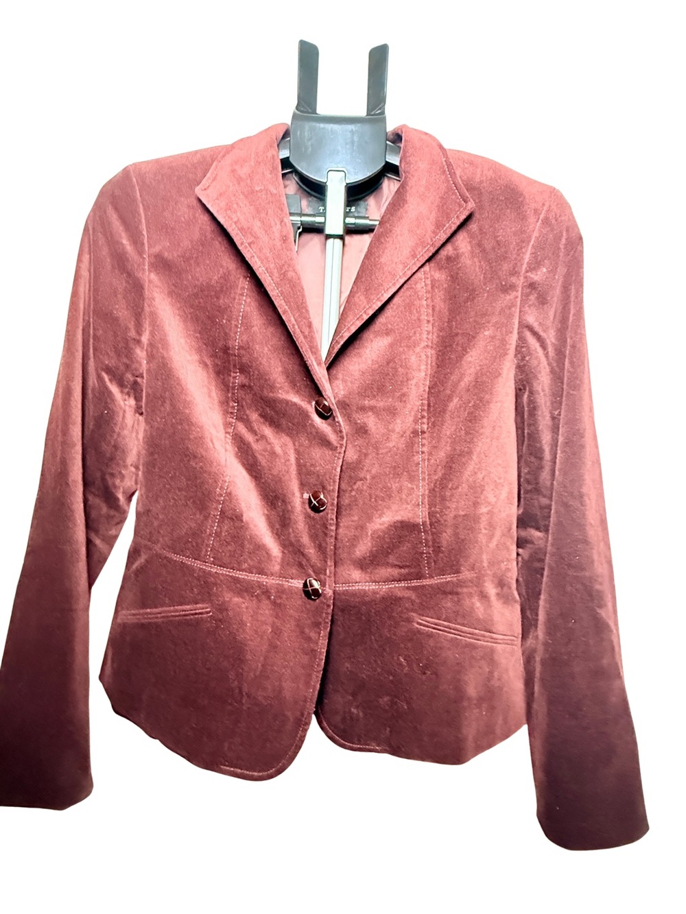 Talbots Velvet Blazer in Rosewood